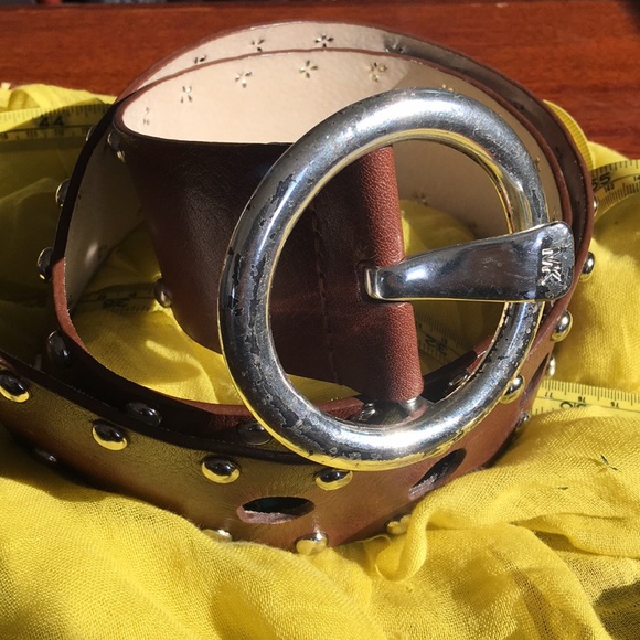 MK Leather studded belt sz M - Picture 8 of 11